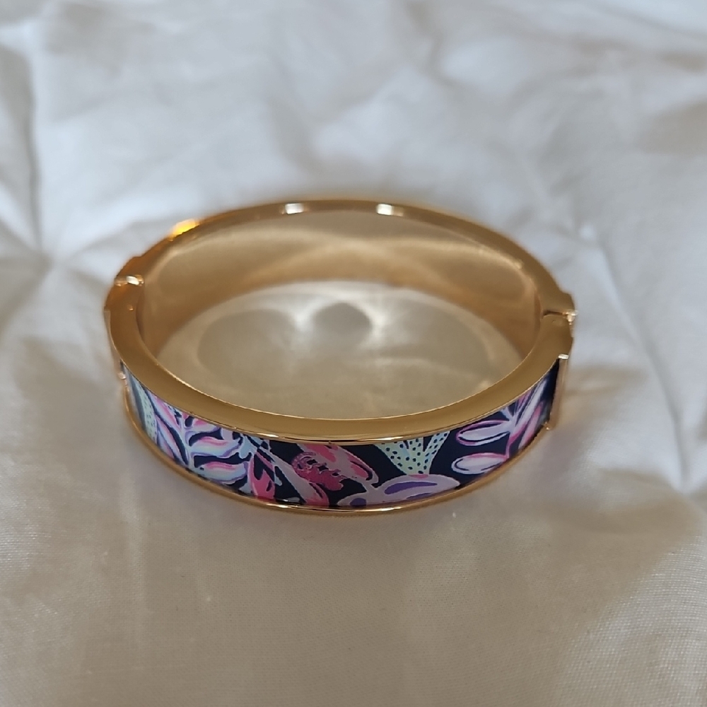 Lilly Pulitzer Gold and Floral Bracelet